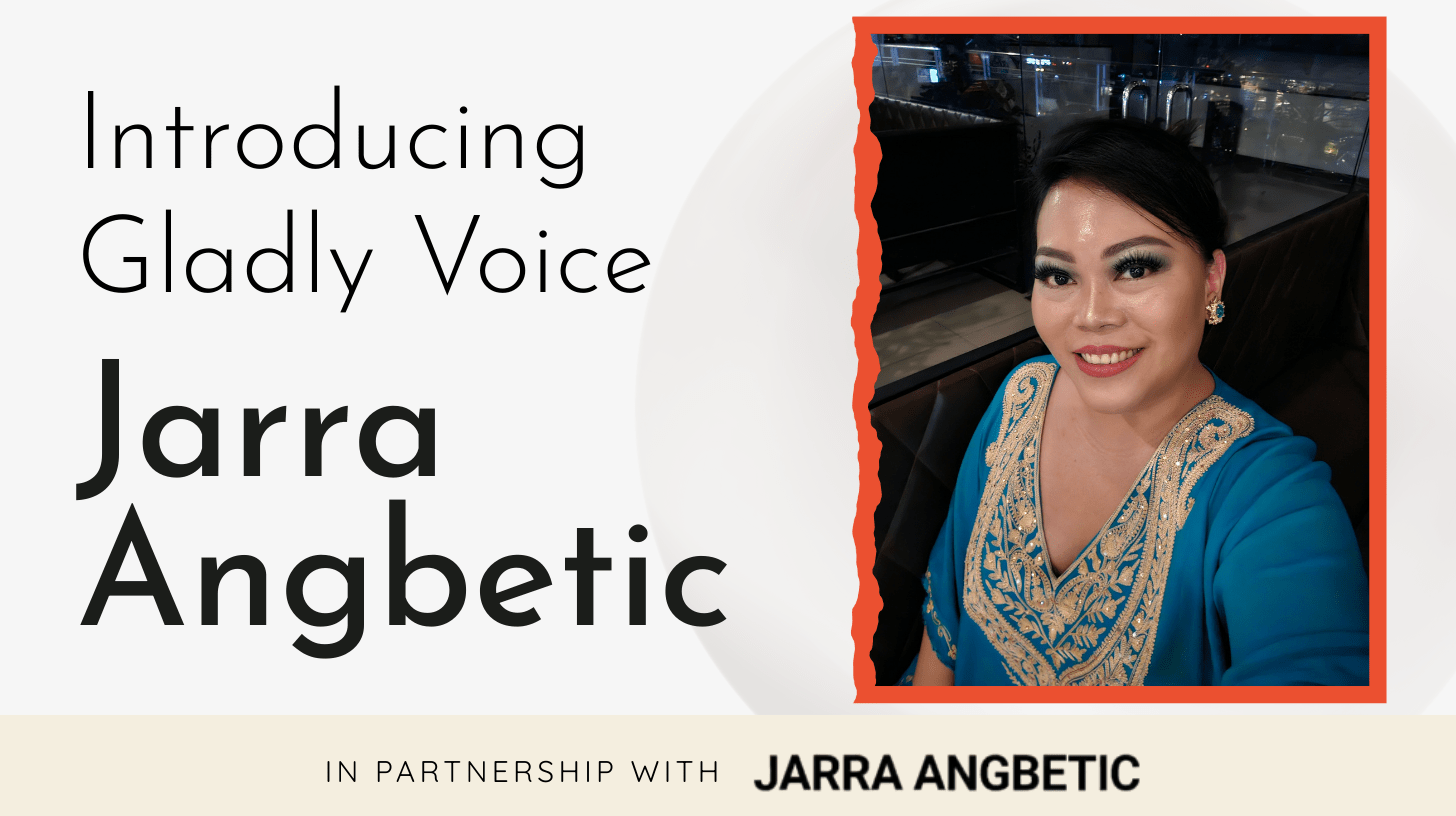 Jarra Angbetic, gemologist and tech founder, wearing elegant traditional attire